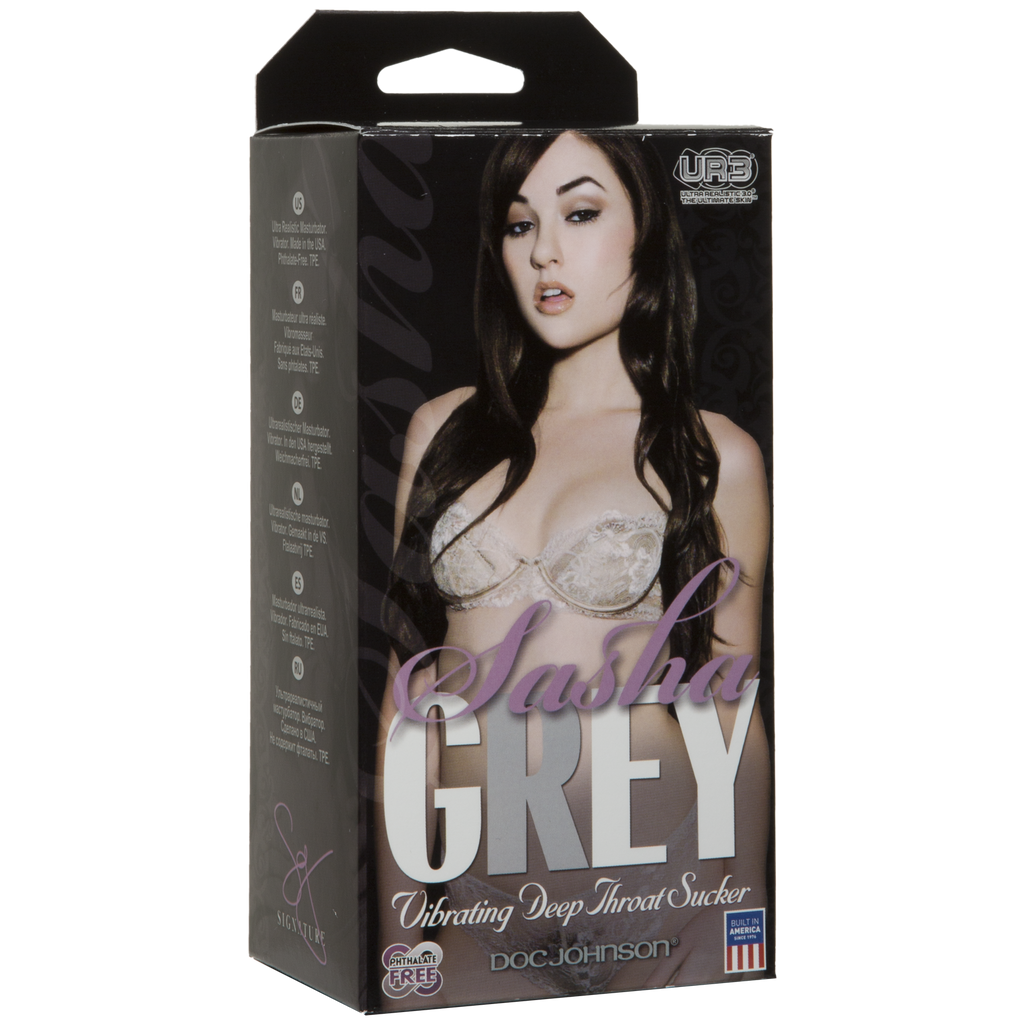 Doc Johnson (США) Вібромастурбатор ротик Doc Johnson Sasha Grey - Ultraskyn Vibrating Deep Throat Sucker