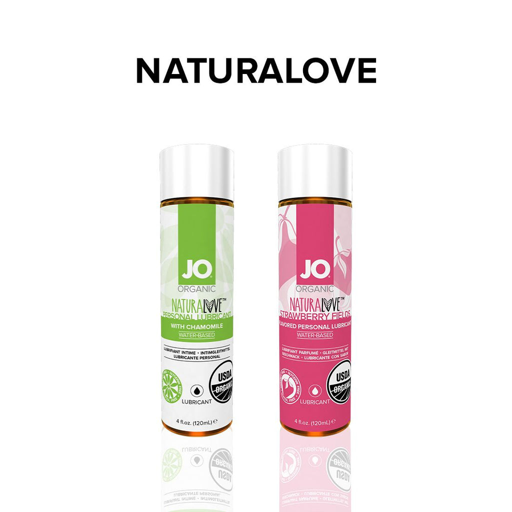 JO (США) Змазка на водній основі JO NATURALOVE Strawberry (120 мл) з екстрактом ромашки та листя агави