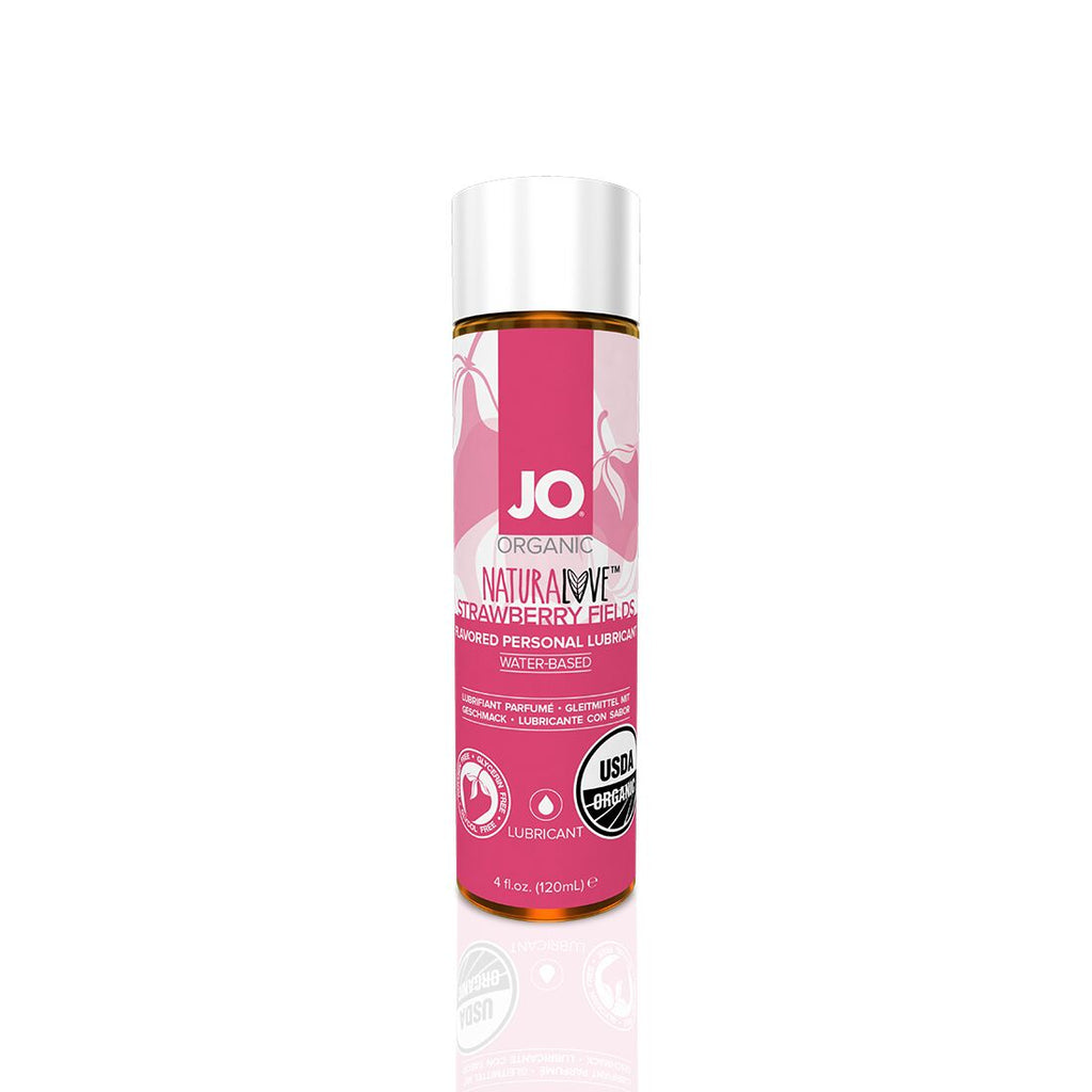 JO (США) Змазка на водній основі JO NATURALOVE Strawberry (120 мл) з екстрактом ромашки та листя агави