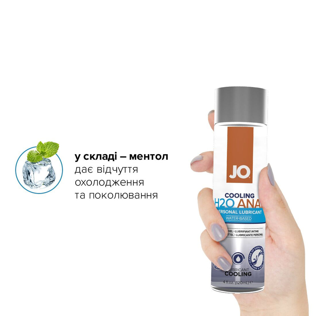 JO (США) Анальна змазка JO ANAL H2O — COOLING (120 мл) охолоджувальна, на водній основі