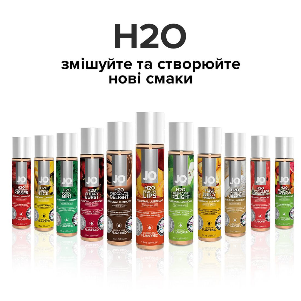 Лубрикант на водной основе JO H2O — Peachy Lips (120 мл) без сахара, растительный глицерин