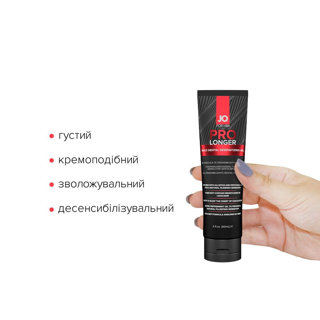 JO (США) Пролонгер гель JO Prolonger Gel (60 мл) з олією перцевої м’яти, гвоздикового перцю та пачулів