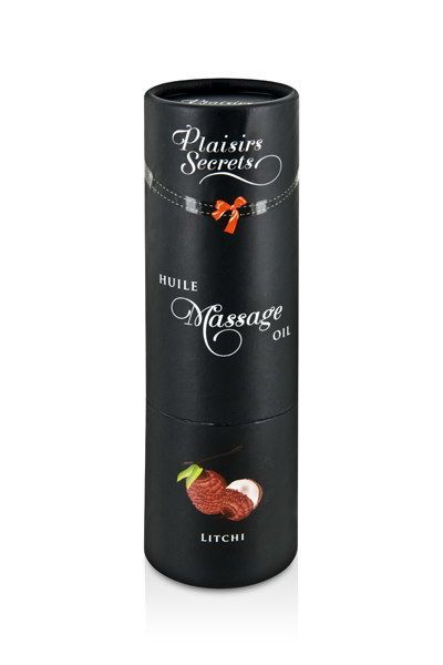 Plaisirs Secrets (Франція) Масажна олія Plaisirs Secrets Litchi (59 мл) з афродизіаками, їстівна, подарункове паковання
