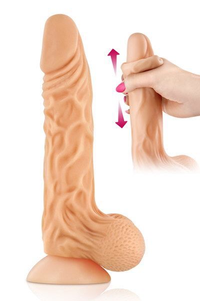 Real Body (Франція) Фалоімітатор із рухомою крайньою плоттю Real Body — Real Max, діаметр 4,3 см, TPE
