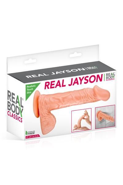 Фаллоимитатор Real Body — Real Jayson Flesh, TPE, диаметр 4 см
