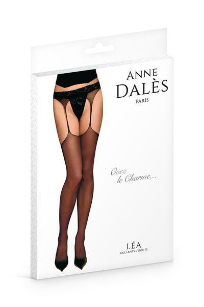 Anne De Ales (Франція) Панчохи з поясом Anne De Ales LEA T3 Black, відмінно для pinup стилю