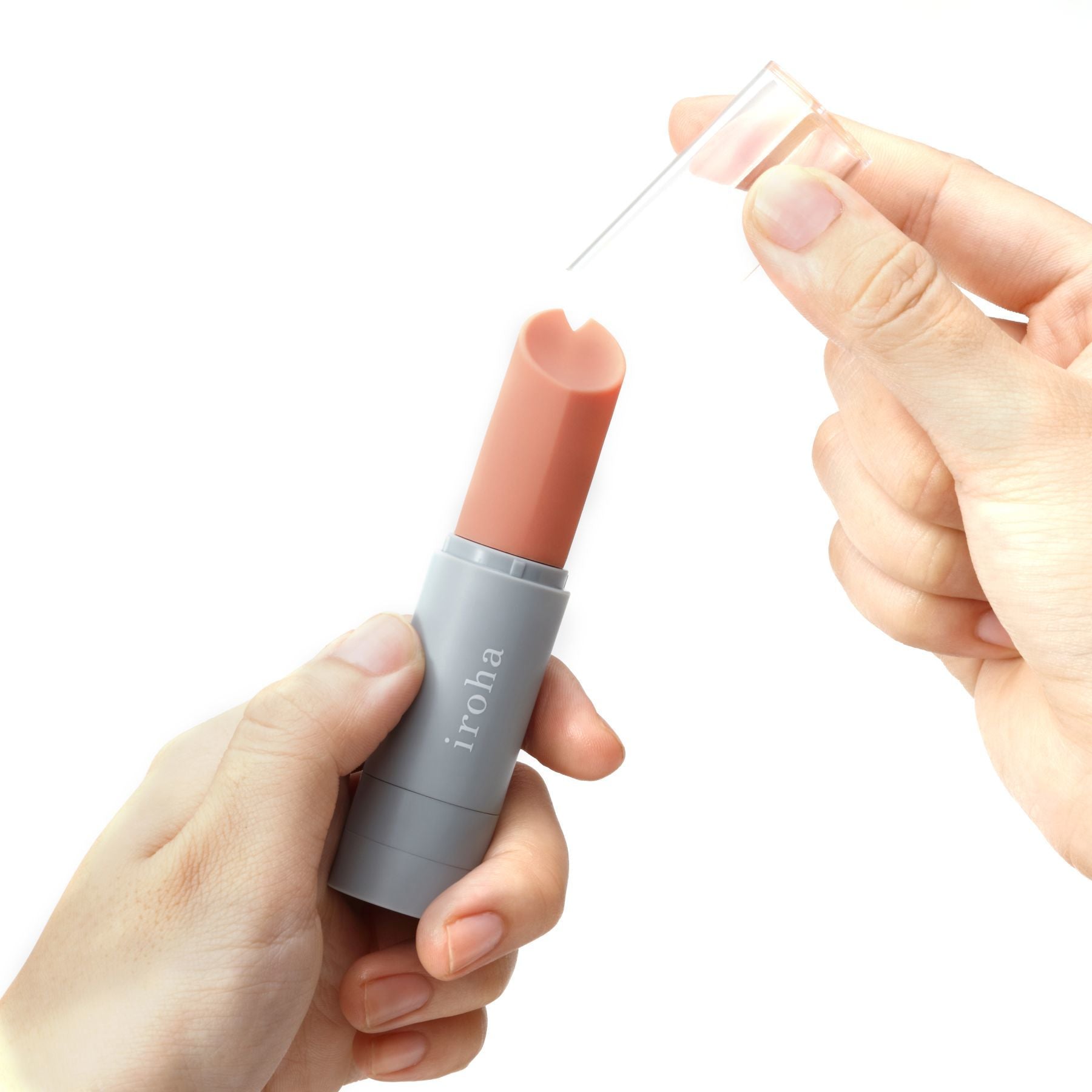 Вібратор-помада IROHA STICK Grey, плавне збільшення потужності