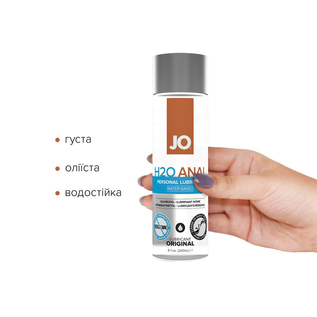 JO (США) Анальна змазка JO ANAL PREMIUM — ORIGINAL (240 мл) на силіконовій основі водостійка