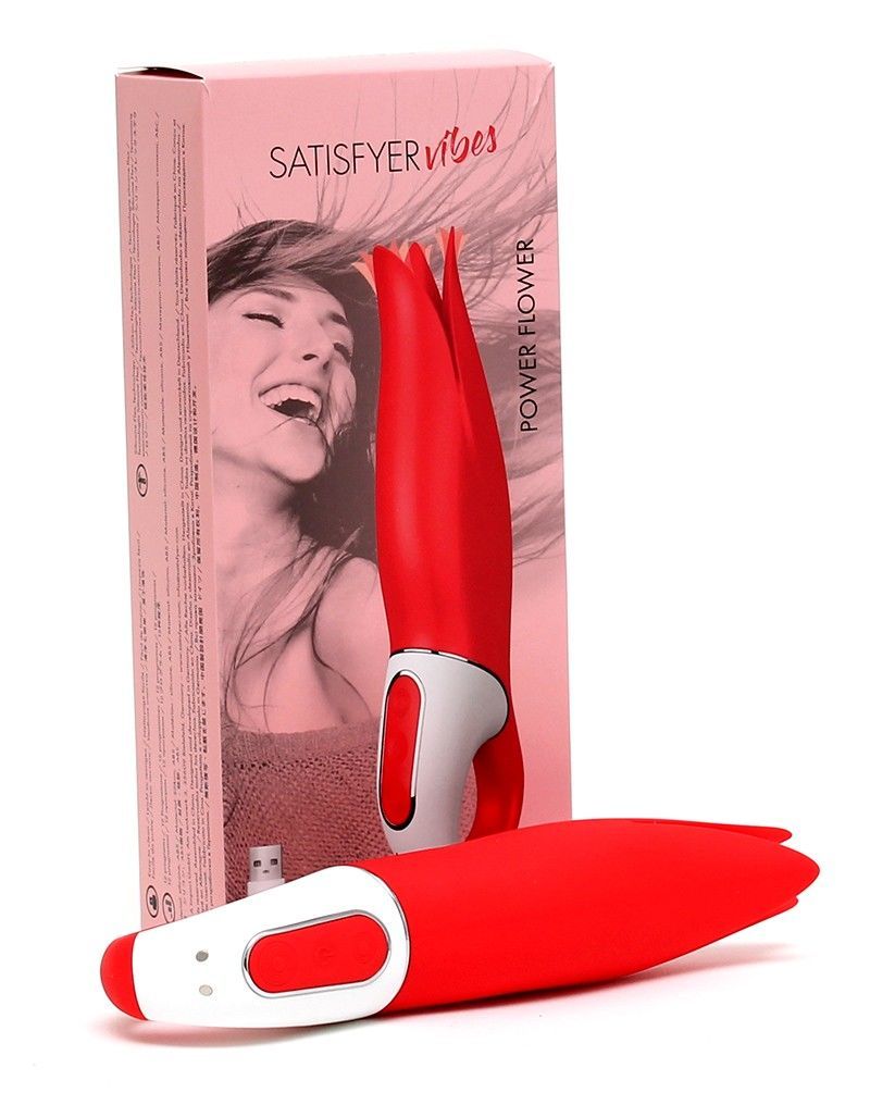 Мощный вибратор Satisfyer Vibes Flower Power с нежными трепещущими лепестками, 12 режимов работы