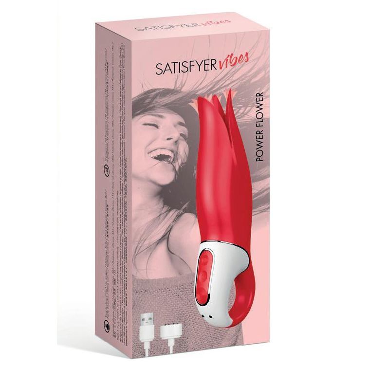 Мощный вибратор Satisfyer Vibes Flower Power с нежными трепещущими лепестками, 12 режимов работы