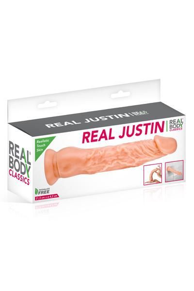 Фаллоимитатор Real Body — Real Justin Flesh, TPE, диаметр 4,2 см