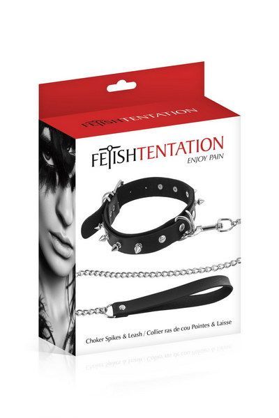 Fetish Tentation (Франція) Нашийник з повідцем Fetish Tentation Spikes and Leash