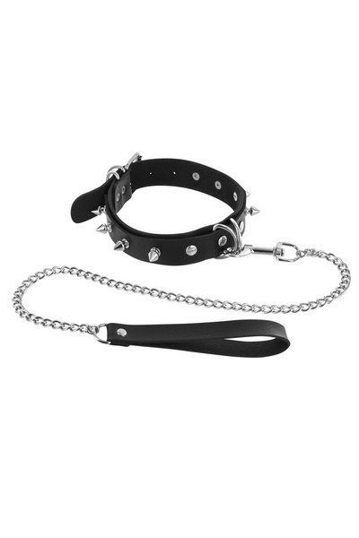 Fetish Tentation (Франція) Нашийник з повідцем Fetish Tentation Spikes and Leash