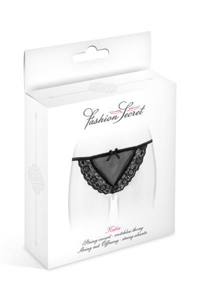 Fashion Secret (Франція) Трусики-стрінги з перлинною ниткою Fashion Secret KATIA Black