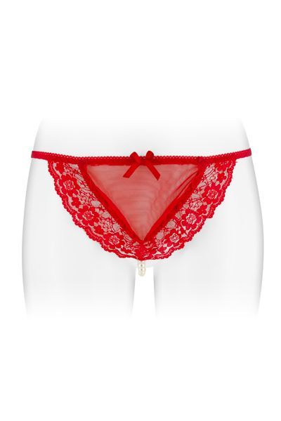 Fashion Secret (Франція) Трусики-стрінги з перлинною ниткою Fashion Secret KATIA Red