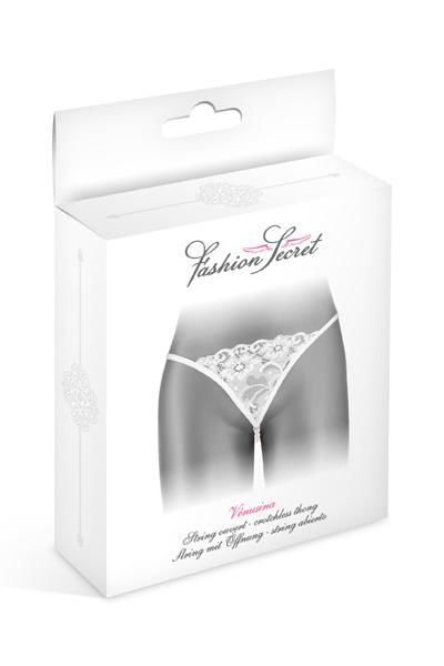 Fashion Secret (Франція) Трусики-стрінги з перлинною ниткою Fashion Secret VENUSINA White