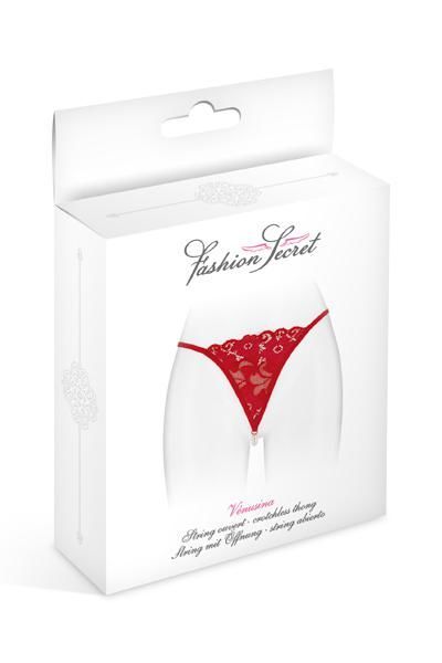 Fashion Secret (Франція) Трусики-стрінги з перлинною ниткою Fashion Secret VENUSINA Red