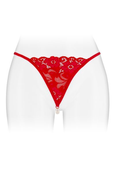 Fashion Secret (Франція) Трусики-стрінги з перлинною ниткою Fashion Secret VENUSINA Red