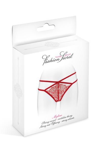 Fashion Secret (Франція) Трусики-стрінги Fashion Secret MYLENE Red з подвійною лінією стегна