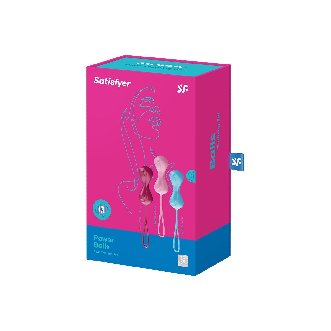 Satisfyer (Німеччина) Вагінальні кульки Satisfyer Power Balls (3 пари), діаметр 3,4см, маса 60-76-92г, з кулькою всередині
