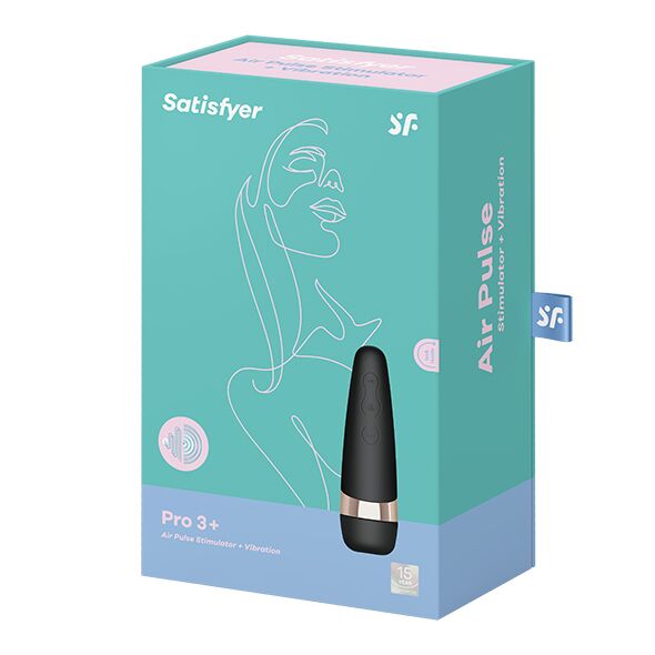Вакуумный клиторальный стимулятор Satisfyer Pro 3 Vibration с вибрацией и очень мягким наконечником