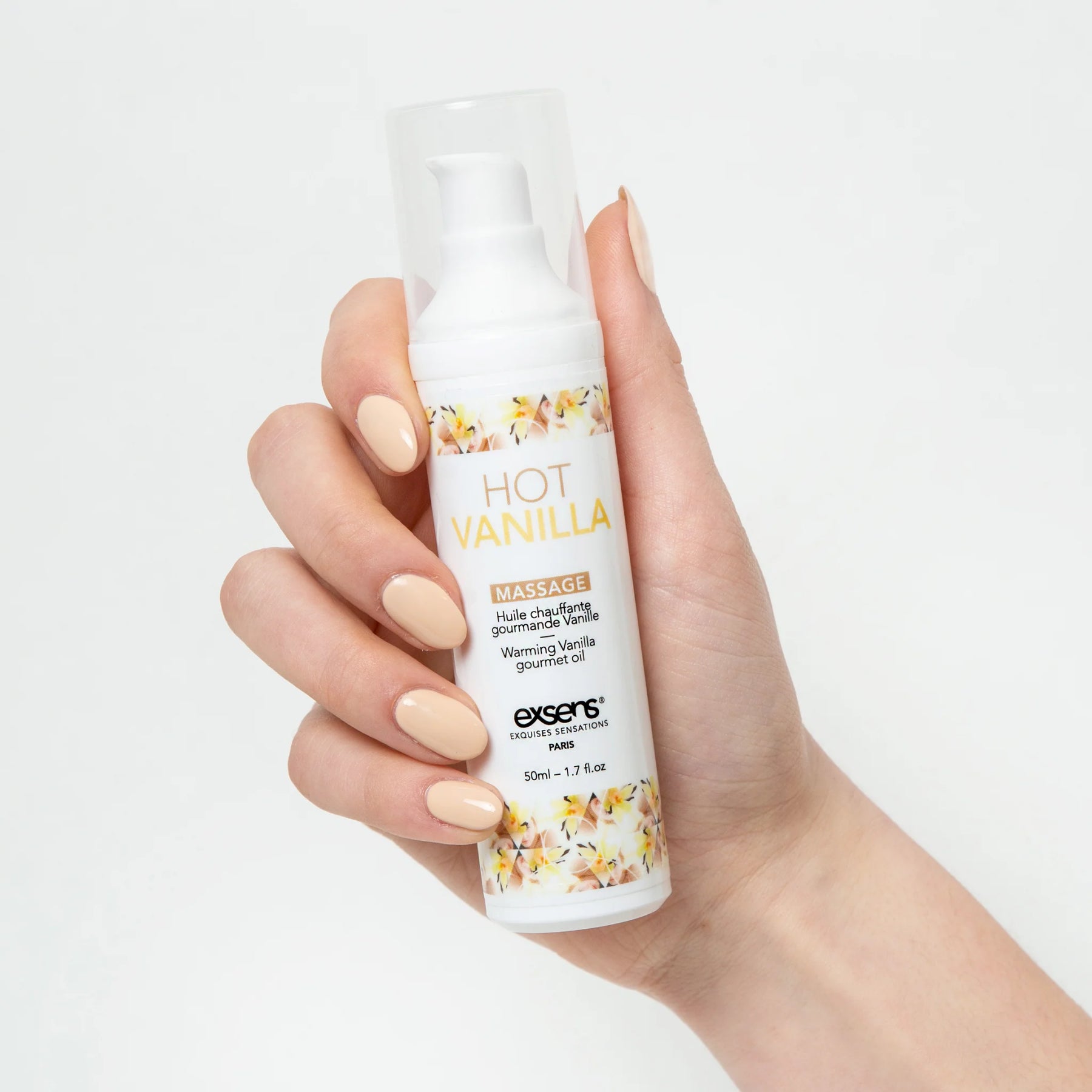 Exsens (Франція) Масажна олія EXSENS Hot Vanilla 50мл розігрівальна, без цукру, без парабенів, їстівна