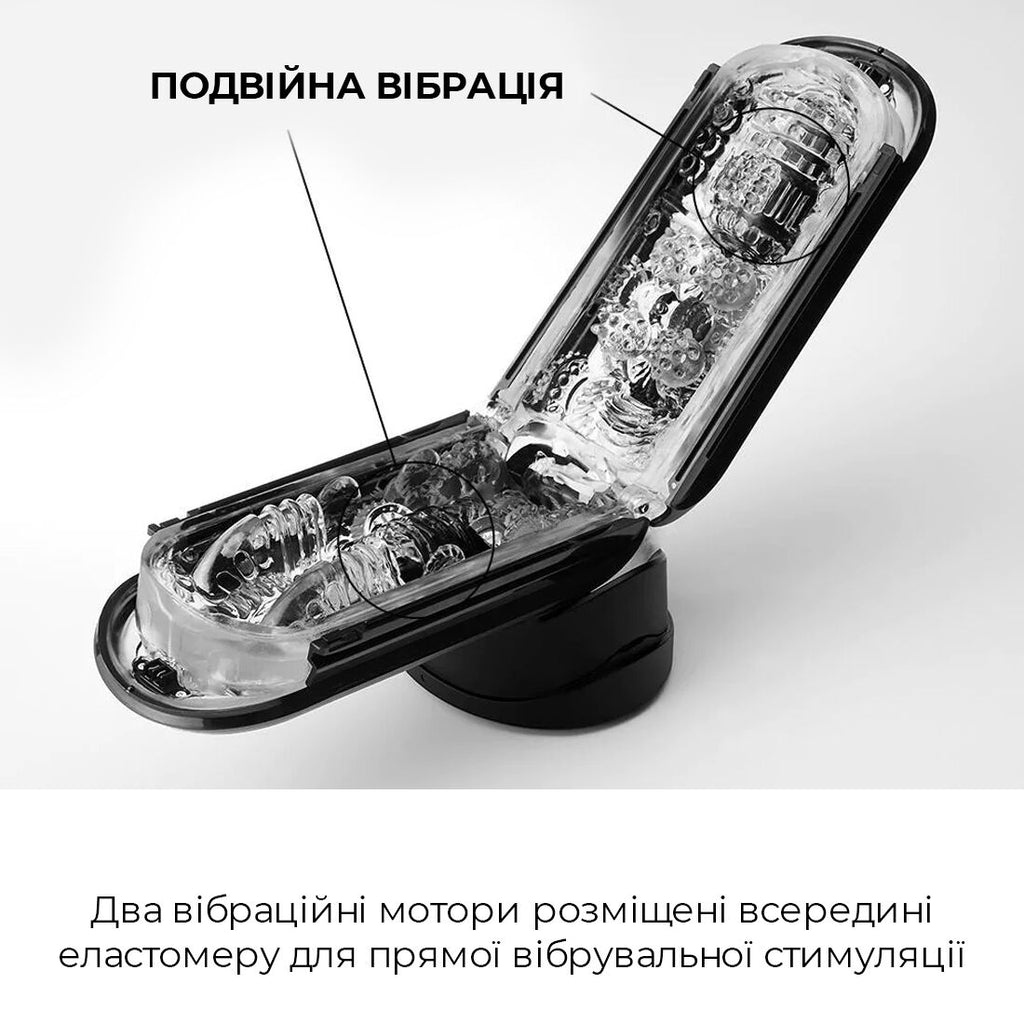 Tenga (Япония) Вібромастурбатор Tenga Flip Zero Electronic Vibration Black, змінна інтенсивність, розкладний
