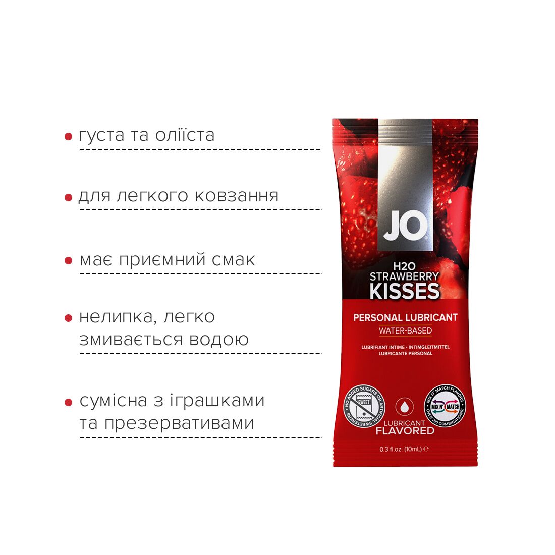 JO (США) Пробник JO H2O - STRAWBERRY (10 мл)
