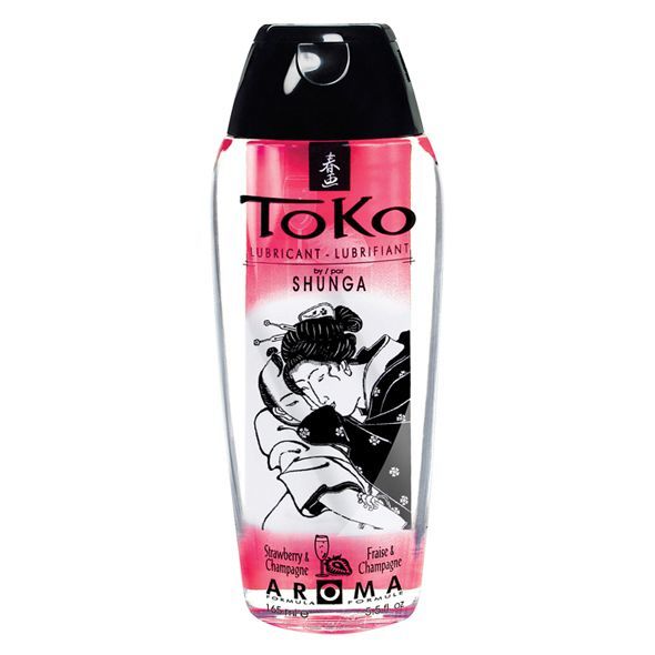 Shunga (Канада) Лубрикант на водній основі Shunga Toko AROMA – Sparkling Strawberry Wine (165 мл), не містить цукру
