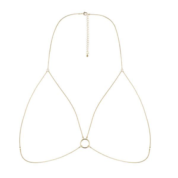Bijoux Indiscrets (Іспанія) Ланцюжок портупея Bijoux Indiscrets Magnifique Bra Chain - Gold, прикраса на тіло