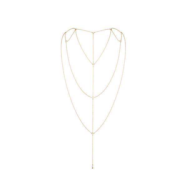 Bijoux Indiscrets (Іспанія) Ланцюжок для спини Bijoux Indiscrets Magnifique Back and Cleavage Chain - Gold, прикраса для тіла