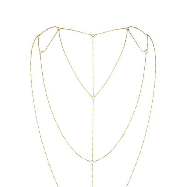 Bijoux Indiscrets (Іспанія) Ланцюжок для спини Bijoux Indiscrets Magnifique Back and Cleavage Chain - Gold, прикраса для тіла