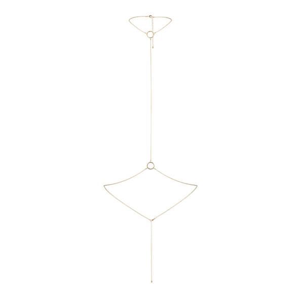 Bijoux Indiscrets (Іспанія) Ланцюжок на шию і пояс Bijoux Indiscrets Magnifique I Body Chain - Gold, прикраса на тіло
