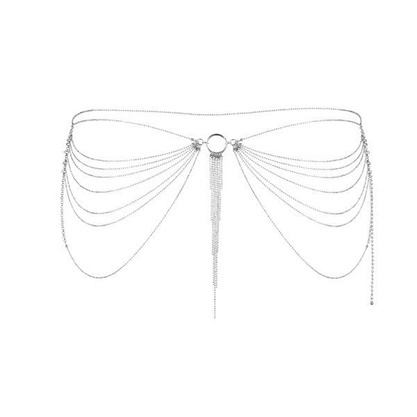 Bijoux Indiscrets (Іспанія) Ланцюжок трусики або ліф Bijoux Indiscrets Magnifique Waist Chain - silver, прикраса на тіло