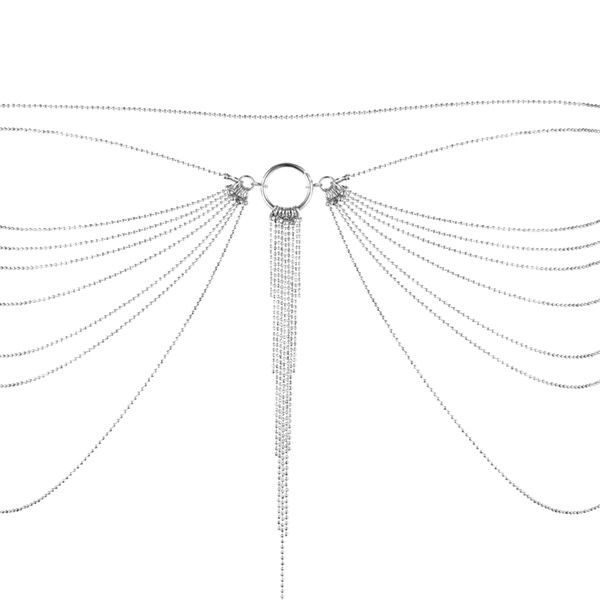 Bijoux Indiscrets (Іспанія) Ланцюжок трусики або ліф Bijoux Indiscrets Magnifique Waist Chain - silver, прикраса на тіло