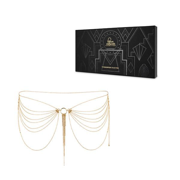 Bijoux Indiscrets (Іспанія) Ланцюжок на трусики або ліф Bijoux Indiscrets MAGNIFIQUE Waist Chain - Gold, прикраса на тіло