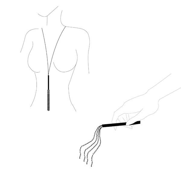 Bijoux Indiscrets (Іспанія) Ланцюжок-батіг на шию Bijoux Indiscrets MAGNIFIQUE Necklace Whip - Gold, прикраса для тіла