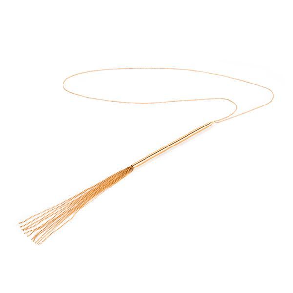Bijoux Indiscrets (Іспанія) Ланцюжок-батіг на шию Bijoux Indiscrets MAGNIFIQUE Necklace Whip - Gold, прикраса для тіла