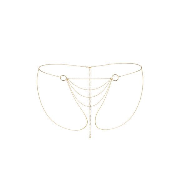 Bijoux Indiscrets (Іспанія) Ланцюжок-трусики Bijoux Indiscrets Magnifique Bikini Chain – Gold, прикраса для тіла