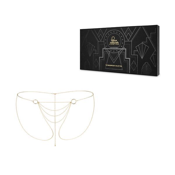 Bijoux Indiscrets (Іспанія) Ланцюжок-трусики Bijoux Indiscrets Magnifique Bikini Chain – Gold, прикраса для тіла