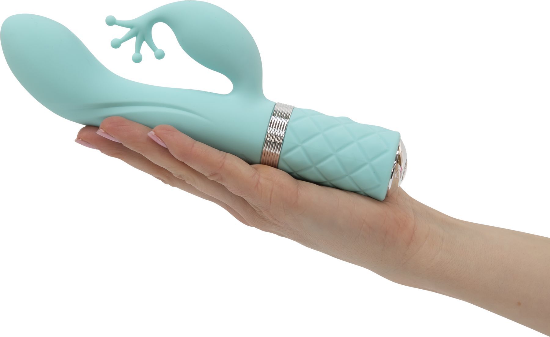 Pillow Talk (Канада) Розкішний вібратор-кролик Pillow Talk - Kinky Teal з кристалом Сваровські, потужний