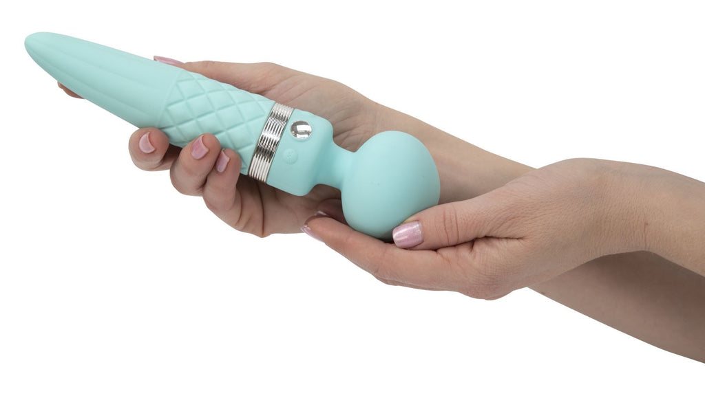 Pillow Talk (Канада) Вібромасажер 2в1 PILLOW TALK - Sultry Teal, класичний масажер і вібратор з ротацією, підігрів