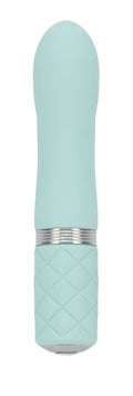 Роскошный вибратор PILLOW TALK - Flirty Teal с кристаллом Swarovski, гибкая головка