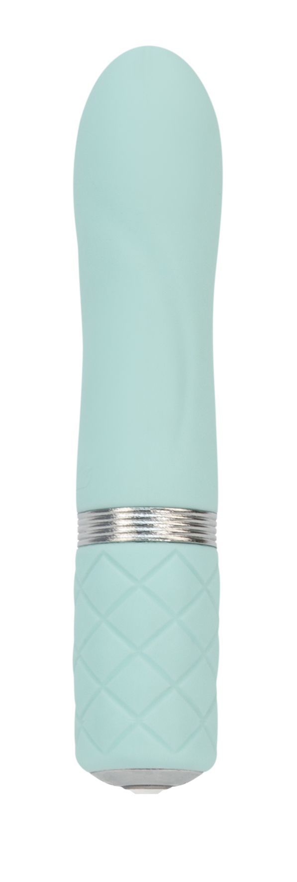 Роскошный вибратор PILLOW TALK - Flirty Teal с кристаллом Swarovski, гибкая головка
