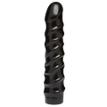 Дилдо Doc Johnson CodeBlack - 8 Inch Raging Vac-U-Lock із стимулювальним рельєфом, діаметр 3,8 см