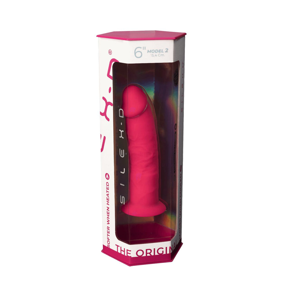 Фалоимитатор SilexD Robby Pink (MODEL 2 size 6in), двухслойный, силикон + Silexpan, диаметр 3,5см