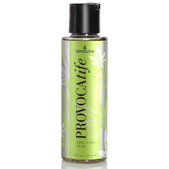 Sensuva (США) Масажна олія Sensuva: Provocatife Hemp Oil Infused Massage (125 мл) з феромонами і олією конопель
