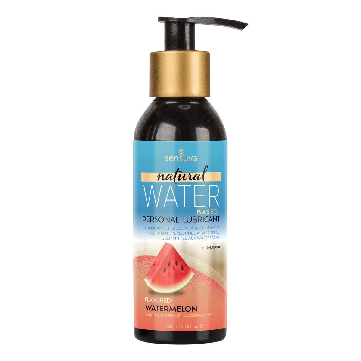 Змазка на водній основі Sensuva Natural Water-Based Watermelon (125мл) без гліцерину та парабенів