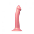Strap-On-Me (Франція) Насадка для страпону Strap-On-Me Mono Density Dildo Rose M, діам. 3,3 см, одношаровий силікон, гнучк
