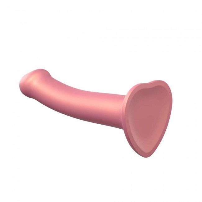 Strap-On-Me (Франція) Насадка для страпону Strap-On-Me Mono Density Dildo Rose M, діам. 3,3 см, одношаровий силікон, гнучк